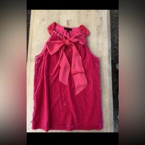 J Crew Velvet Bow Top in Velvet Pink size XS
